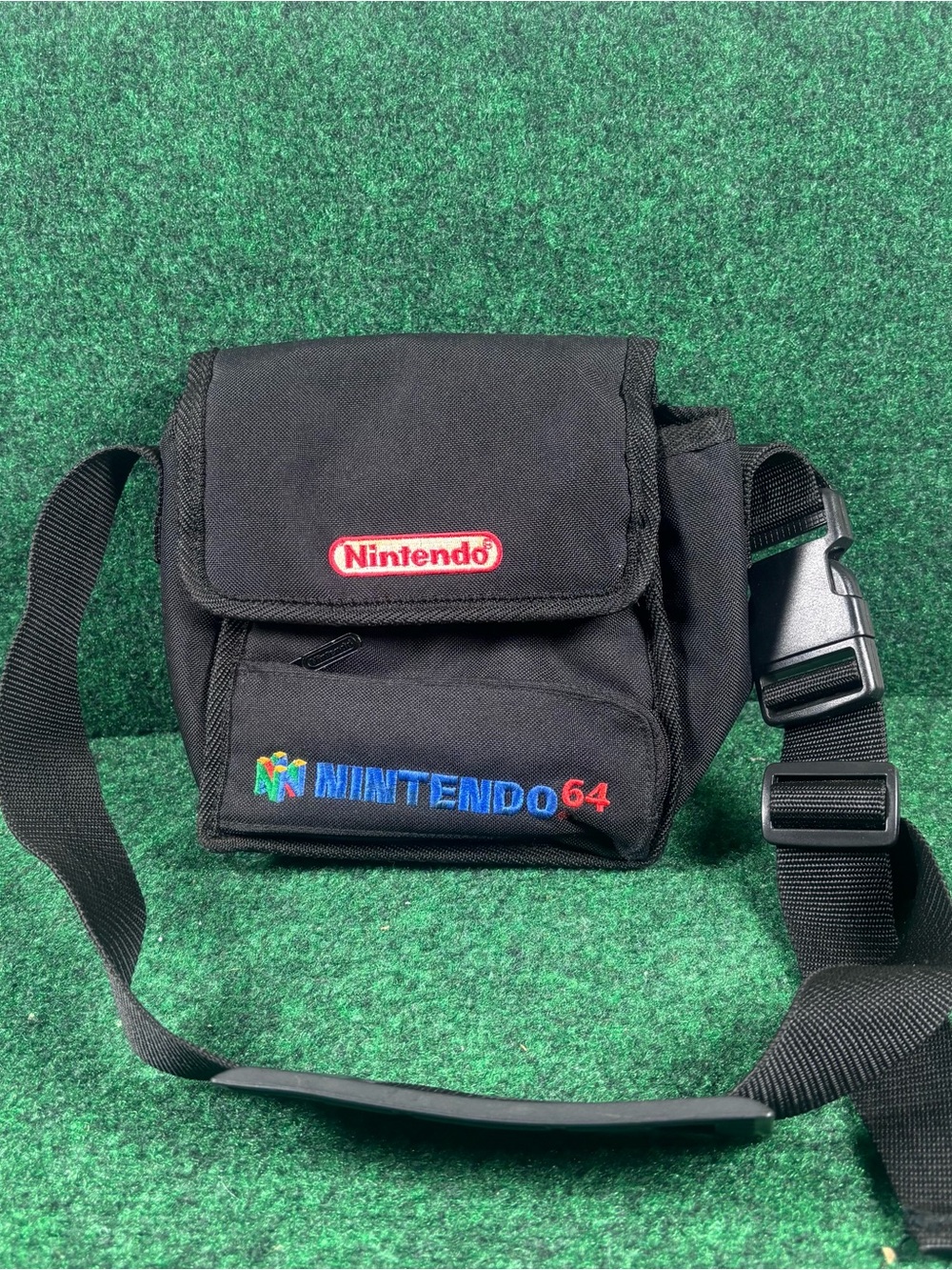 Nintendo 64 Shoulder Carrying Case Black N64 Travel Case Bag Vintage Original